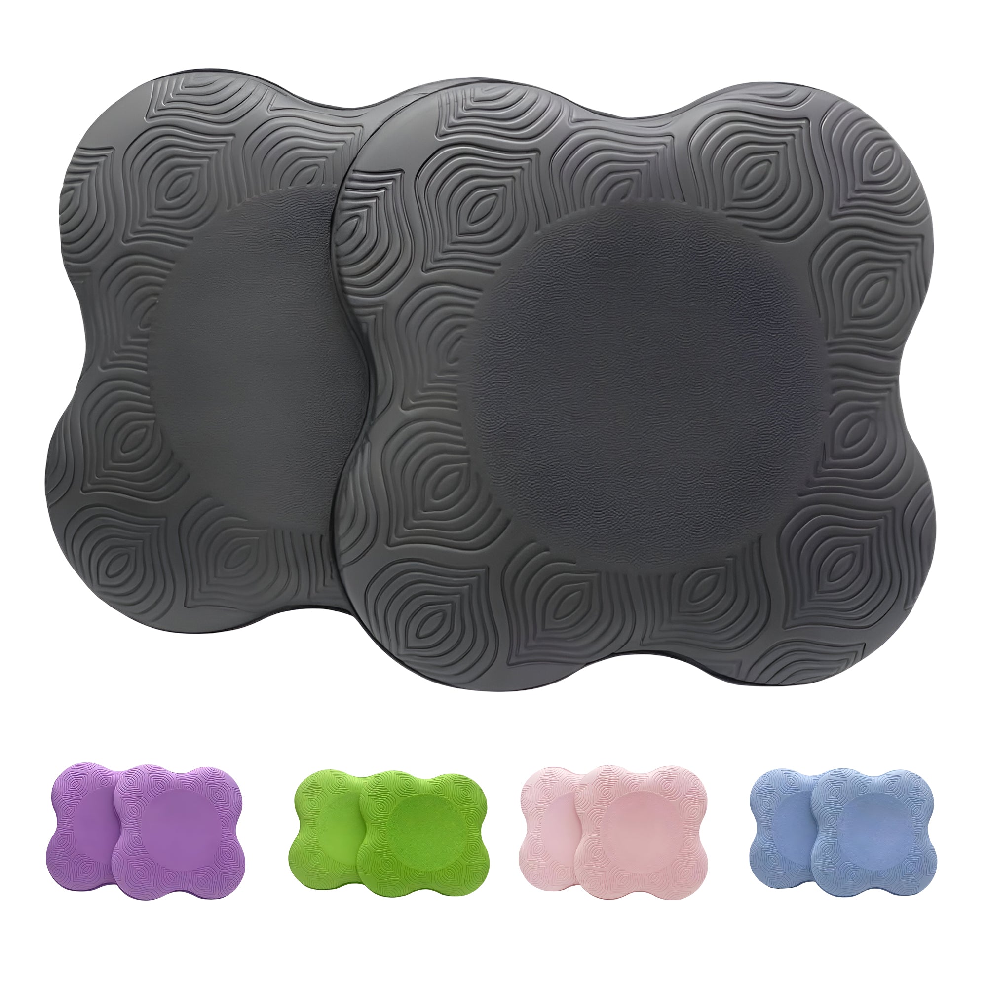 2PCS Yoga Knee Pads - Thick Foam Exercise Pads for Joint Protection - Non Slip Cushion for Knees Elbows Wrists and Hands - Lightweight Durable Workout Accessories for Pilates and Yoga