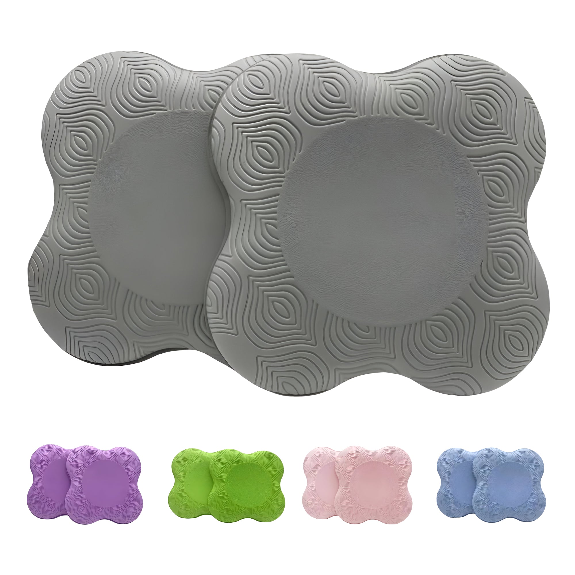 2PCS Yoga Knee Pads - Thick Foam Exercise Pads for Joint Protection - Non Slip Cushion for Knees Elbows Wrists and Hands - Lightweight Durable Workout Accessories for Pilates and Yoga