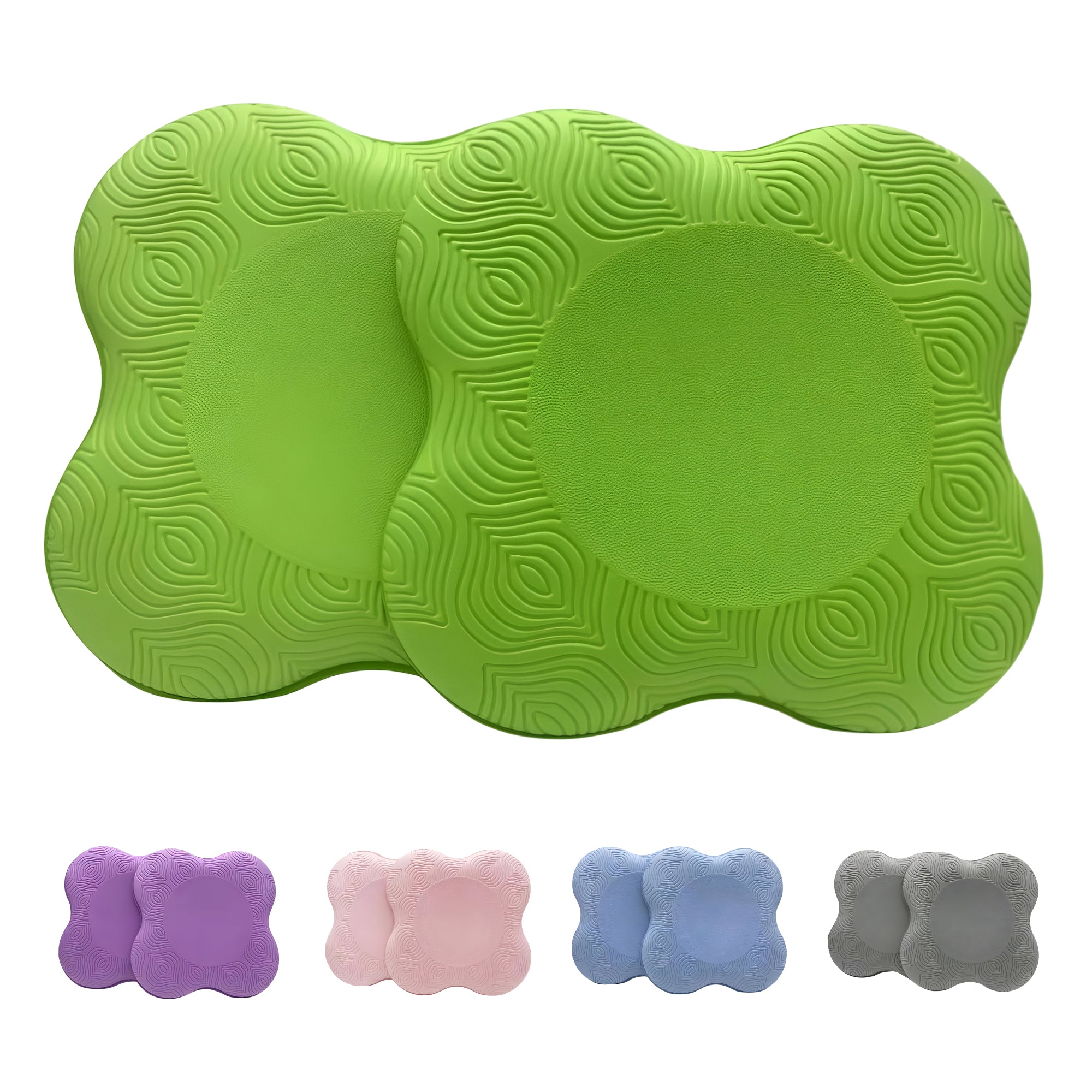 2PCS Yoga Knee Pads - Thick Foam Exercise Pads for Joint Protection - Non Slip Cushion for Knees Elbows Wrists and Hands - Lightweight Durable Workout Accessories for Pilates and Yoga