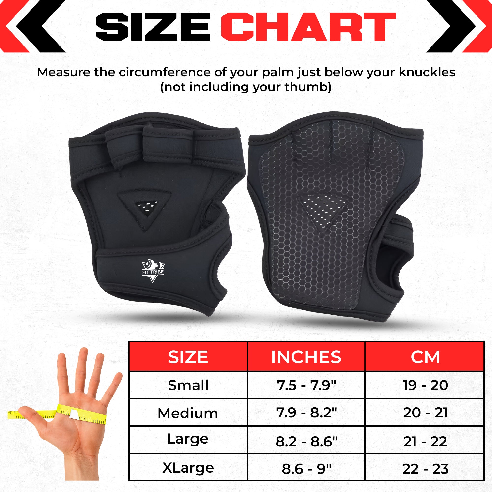 Weightlifting Gloves for Men & Women - Gym Gloves with Wrist Support, Breathable Fingerless Design & Anti-Slip Grip - Ideal for Fitness, Training, CrossFit & Home Workouts