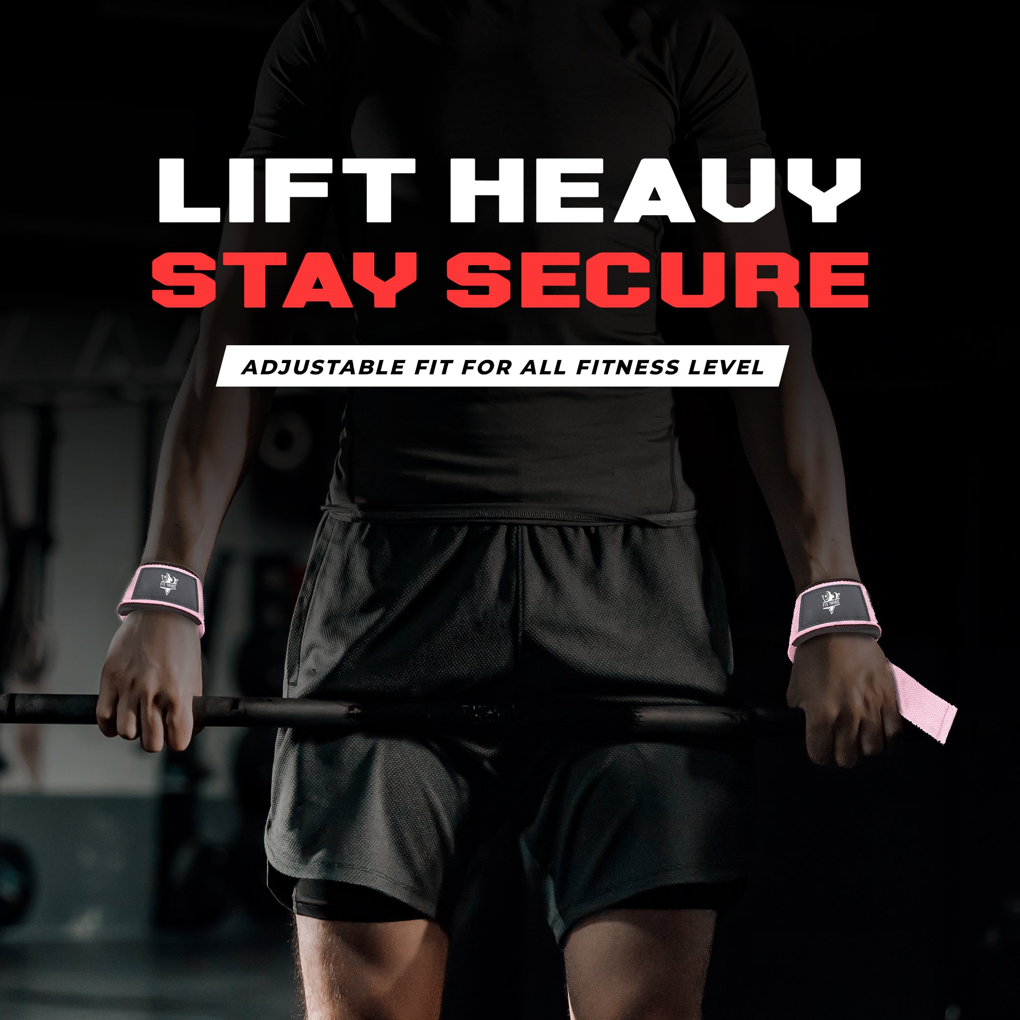 Neoprene Weight Lifting Straps for Men and Women - Adjustable Gym Wrist Support Straps for Powerlifting, Bodybuilding, Deadlifts, Shrugs, Rows - Durable Strength Training Accessories