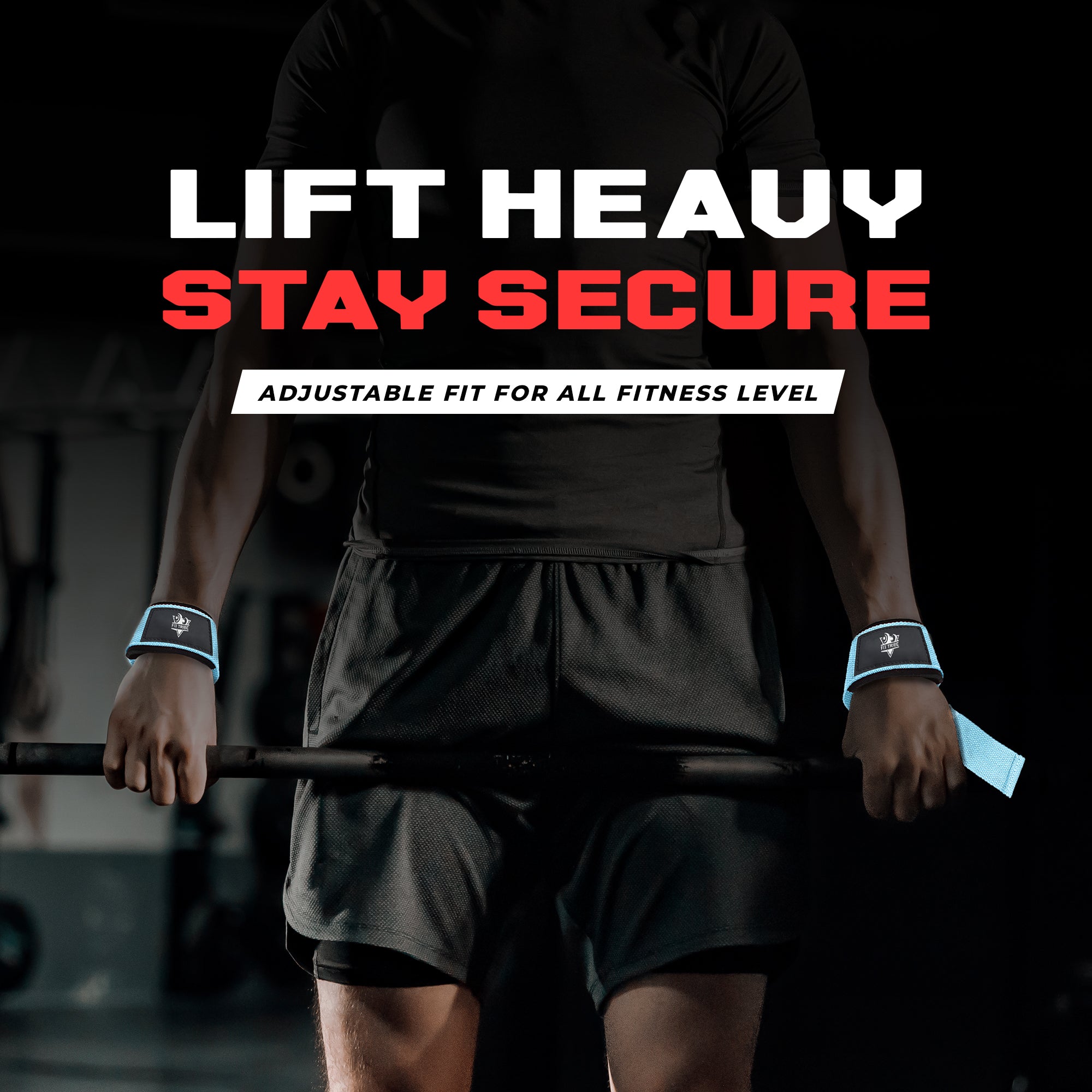 Neoprene Weight Lifting Straps for Men and Women - Adjustable Gym Wrist Support Straps for Powerlifting, Bodybuilding, Deadlifts, Shrugs, Rows - Durable Strength Training Accessories