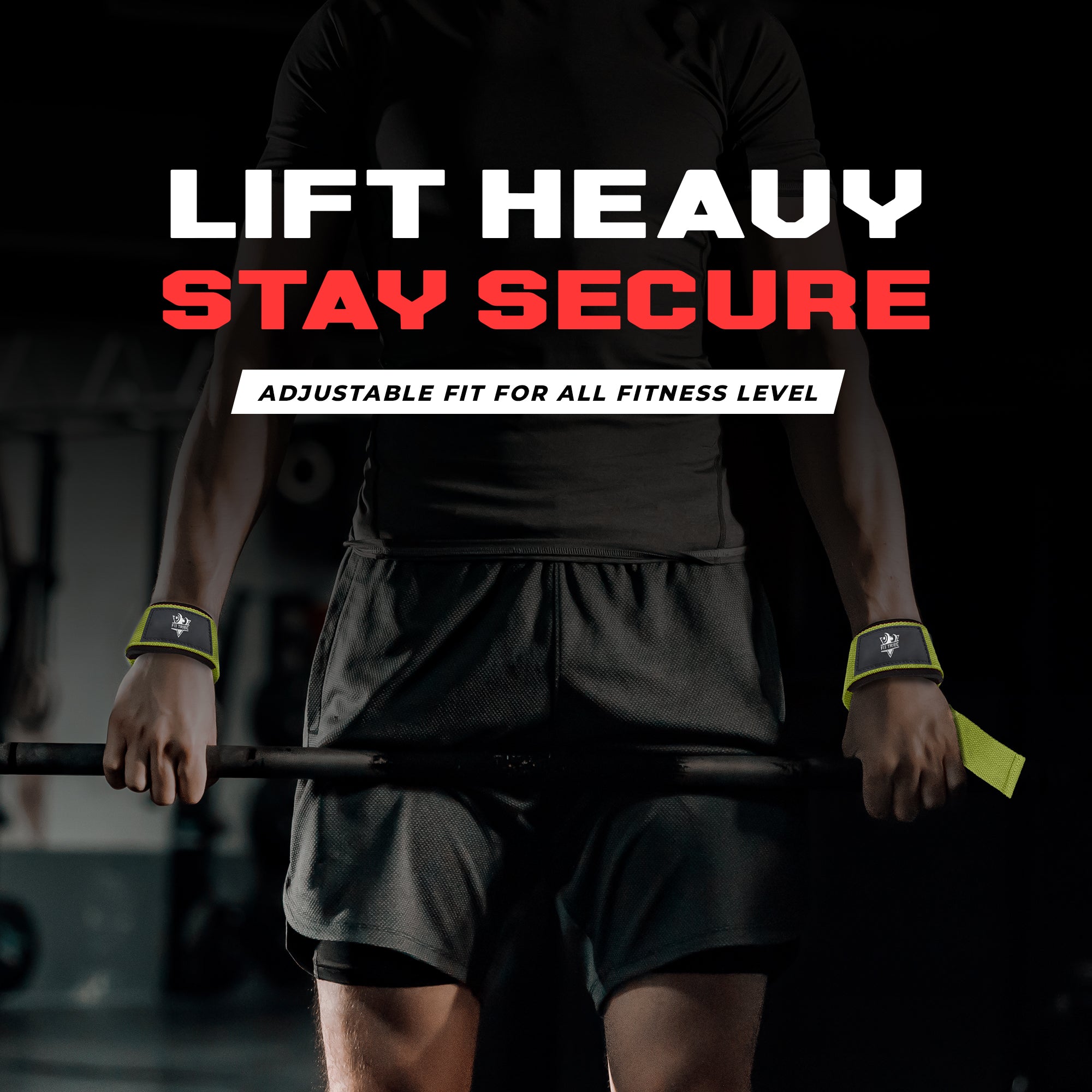 Neoprene Weight Lifting Straps for Men and Women - Adjustable Gym Wrist Support Straps for Powerlifting, Bodybuilding, Deadlifts, Shrugs, Rows - Durable Strength Training Accessories
