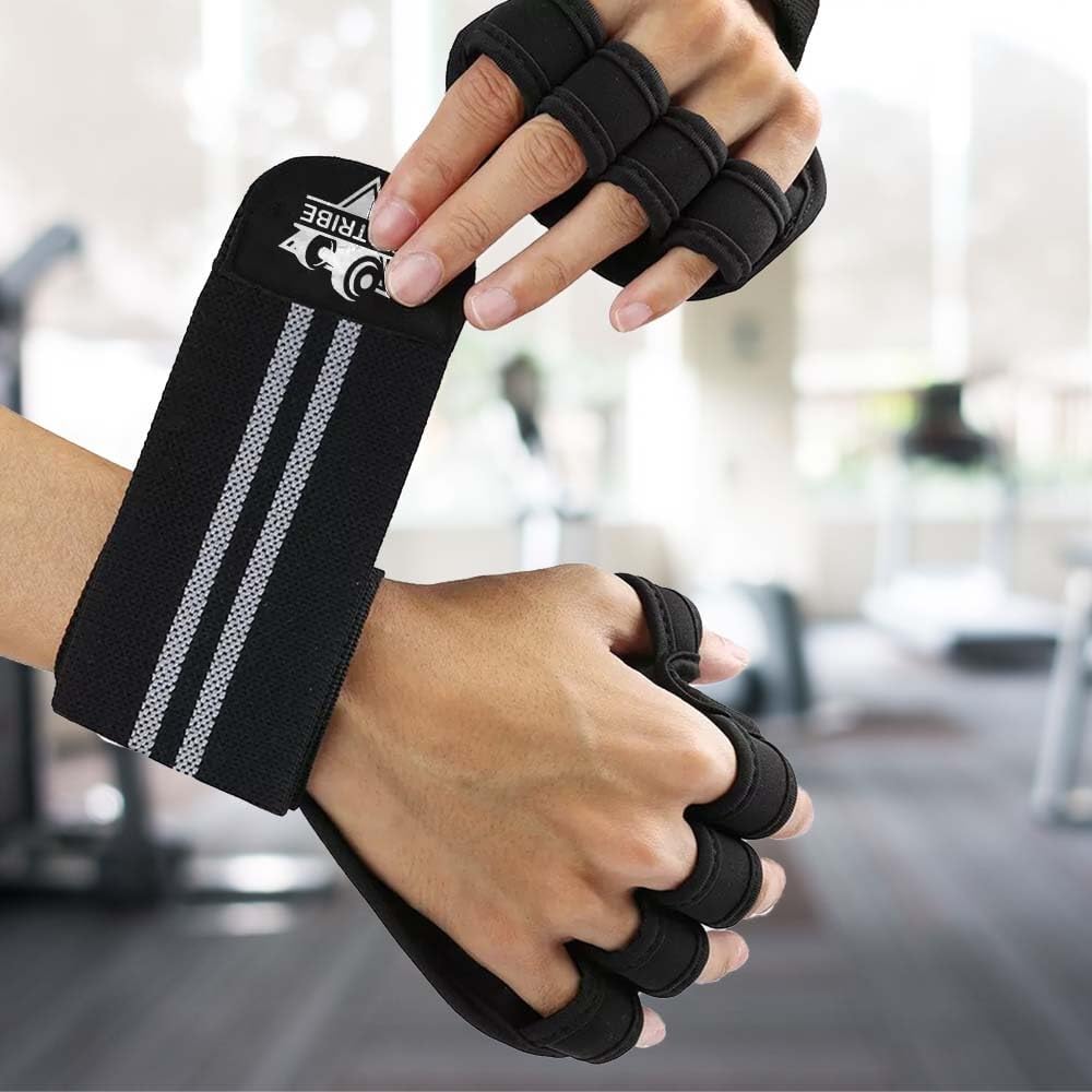 Workout & Weight Lifting Gloves, Non Slip Grip, Adjustable Wrist Support, Breathable Training Gloves for Men and Women, Lightweight Gym Gloves for Fitness and Home Workouts