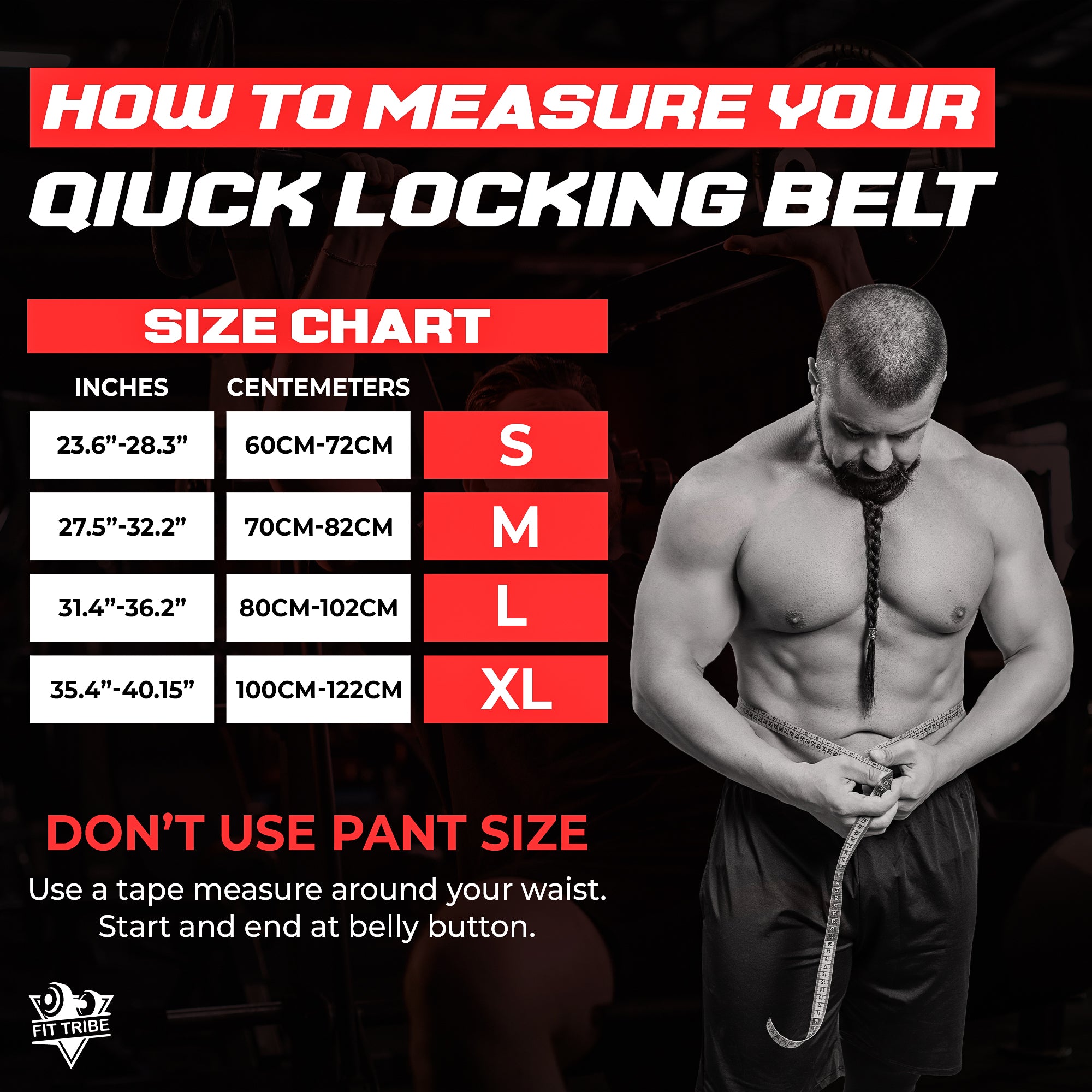Adjustable Gym Belt - Weight Lifting Belt for Men and Women - Durable Nylon Powerlifting Belt with Self Locking Mechanism for Safe Strength Training