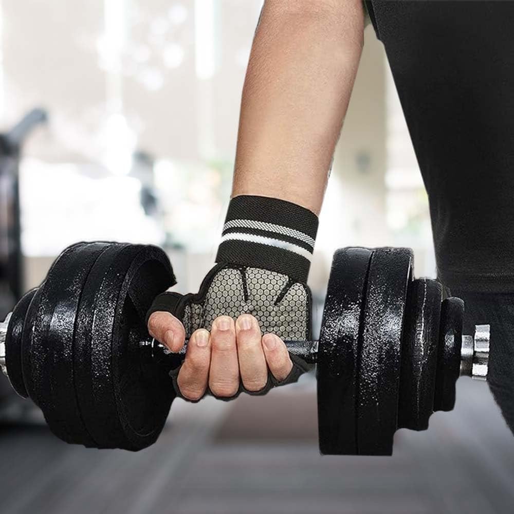 Workout & Weight Lifting Gloves, Non Slip Grip, Adjustable Wrist Support, Breathable Training Gloves for Men and Women, Lightweight Gym Gloves for Fitness and Home Workouts