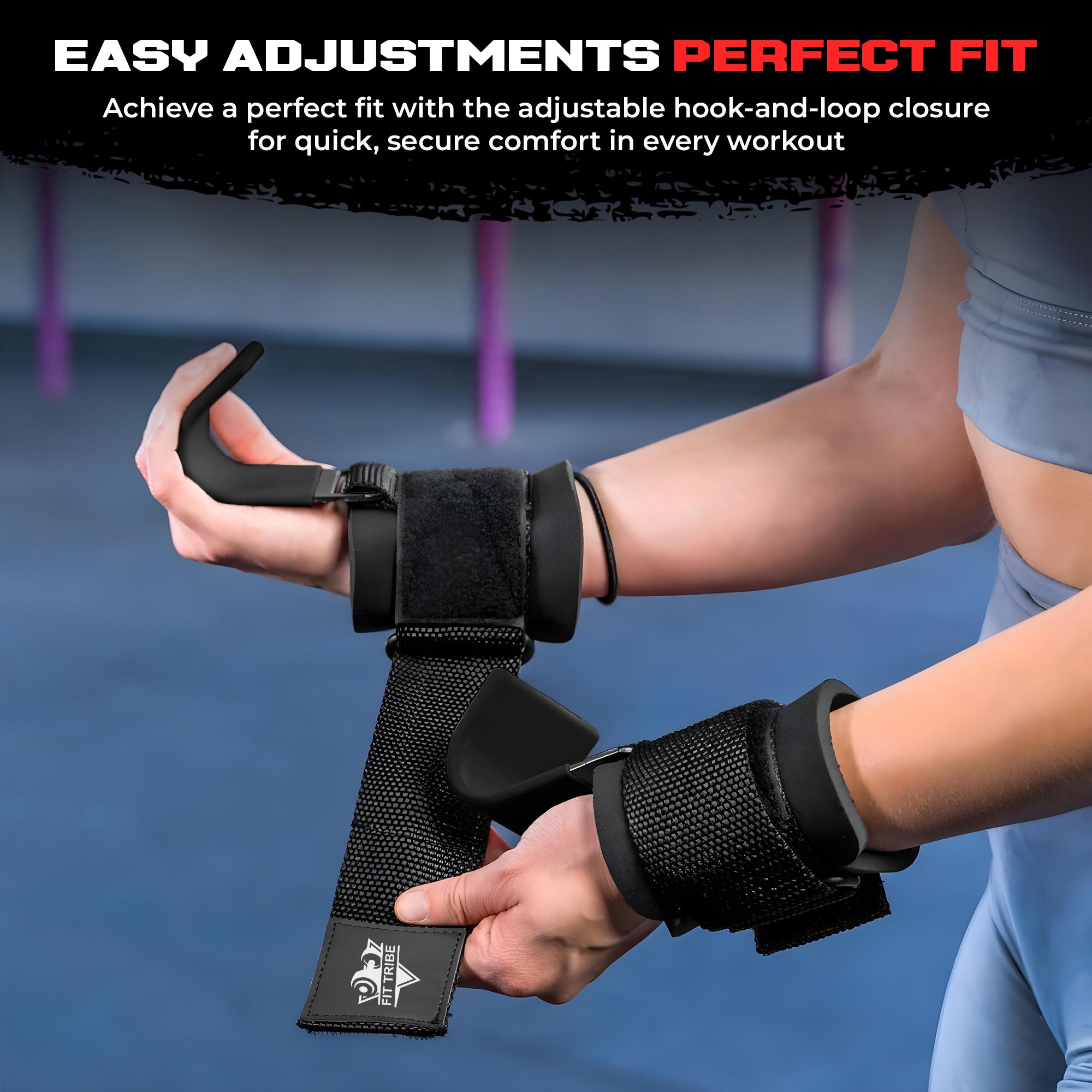 2pcs Weight Lifting Hooks - Heavy Duty Steel Gym Grips 540g with Non Slip Coating - Padded Wrist Support Straps - Perfect for Powerlifting, Deadlifts, Rows, Shrugs - Gym Accessories