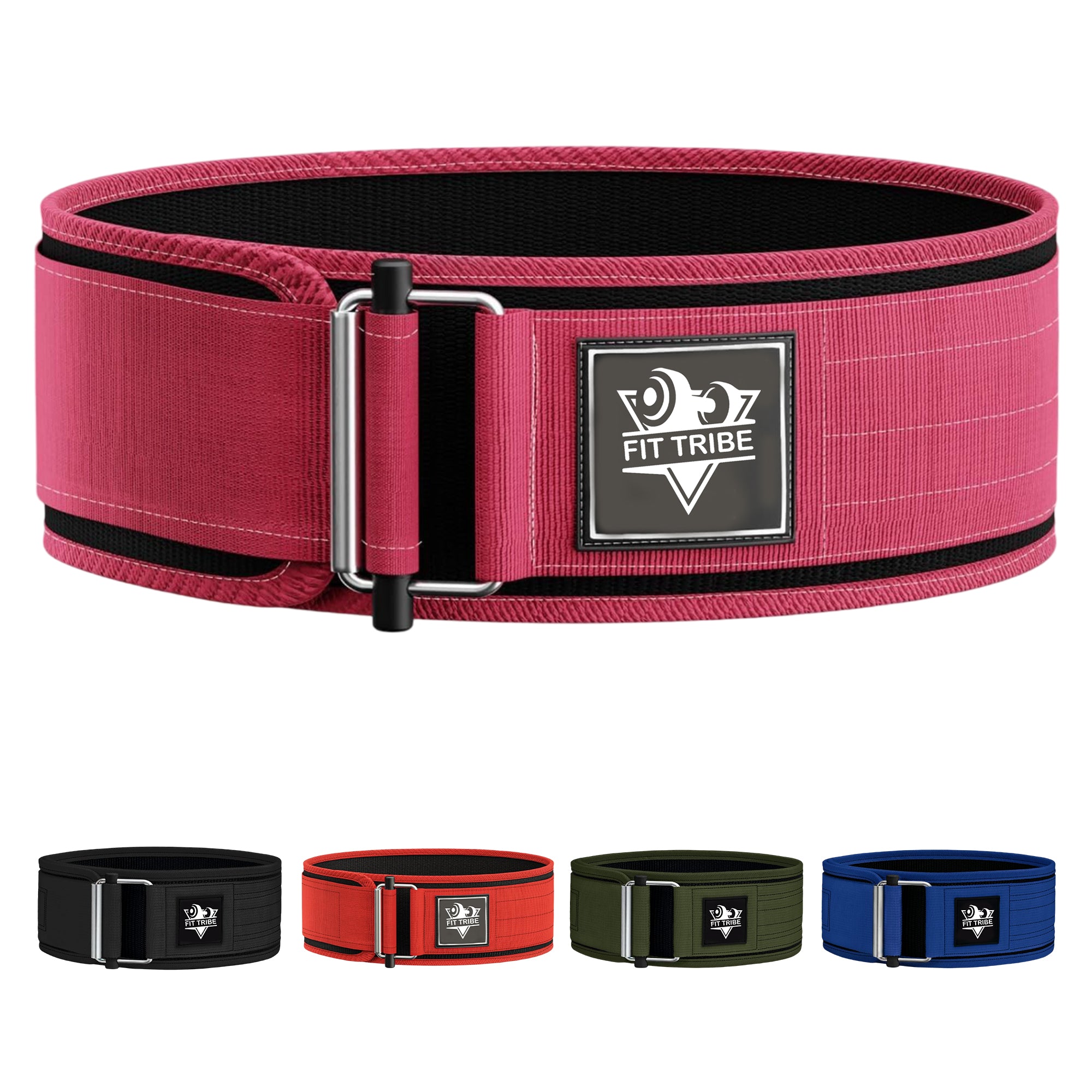 Adjustable Gym Belt - Weight Lifting Belt for Men and Women - Durable Nylon Powerlifting Belt with Self Locking Mechanism for Safe Strength Training