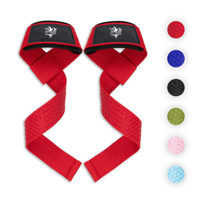 Neoprene Weight Lifting Straps for Men and Women - Adjustable Gym Wrist Support Straps for Powerlifting, Bodybuilding, Deadlifts, Shrugs, Rows - Durable Strength Training Accessories