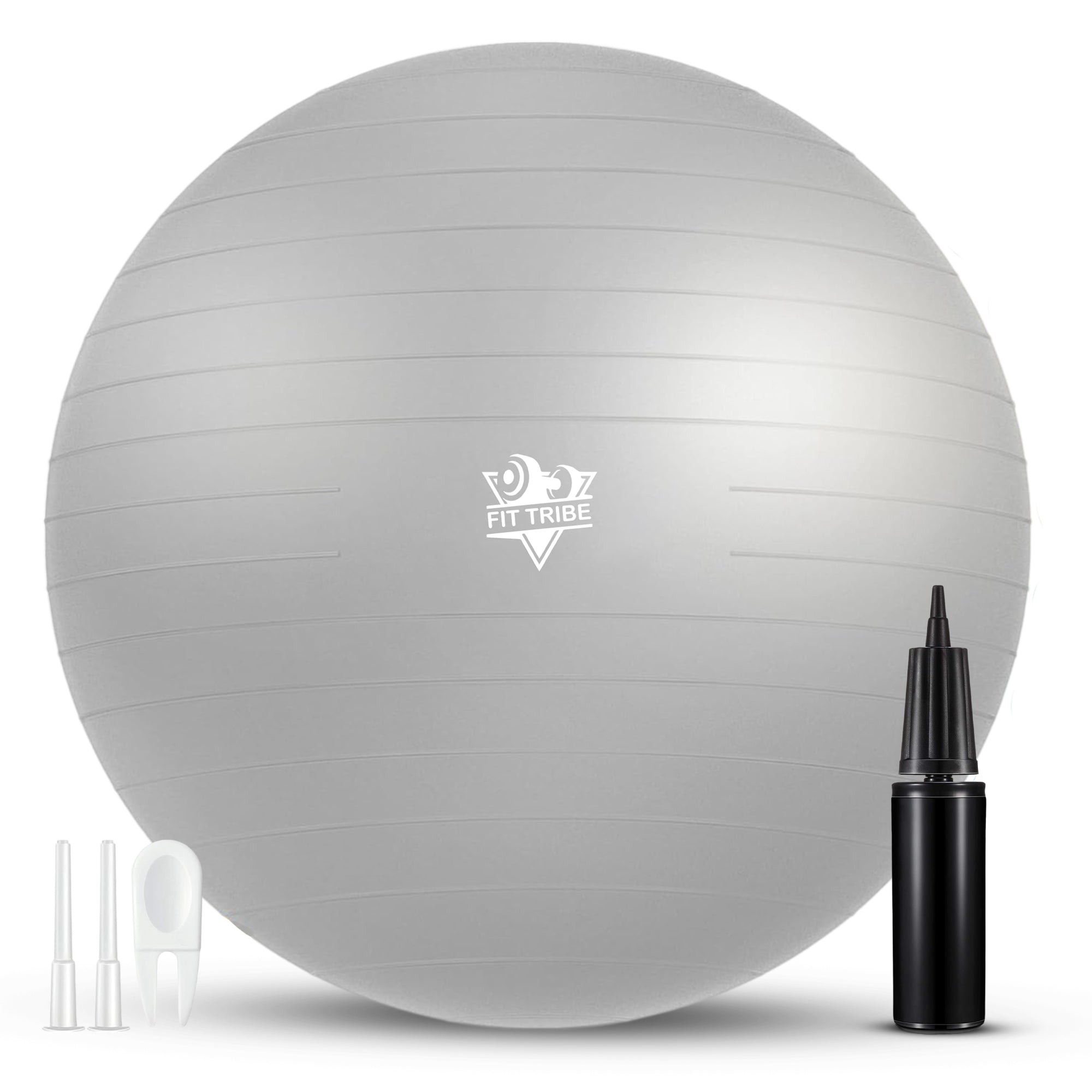Yoga Ball - Anti Burst & Slip Resistant Stability Ball with Air Pump - Ideal for Pilates, Core, Balance, & Prenatal Exercise - Supports Up to 500kg - Home & Gym Use