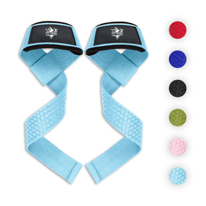 Neoprene Weight Lifting Straps for Men and Women - Adjustable Gym Wrist Support Straps for Powerlifting, Bodybuilding, Deadlifts, Shrugs, Rows - Durable Strength Training Accessories