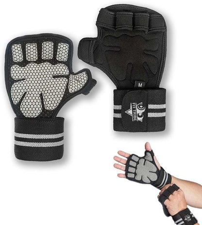 Workout & Weight Lifting Gloves, Non Slip Grip, Adjustable Wrist Support, Breathable Training Gloves for Men and Women, Lightweight Gym Gloves for Fitness and Home Workouts