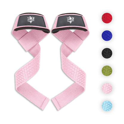 Neoprene Weight Lifting Straps for Men and Women - Adjustable Gym Wrist Support Straps for Powerlifting, Bodybuilding, Deadlifts, Shrugs, Rows - Durable Strength Training Accessories