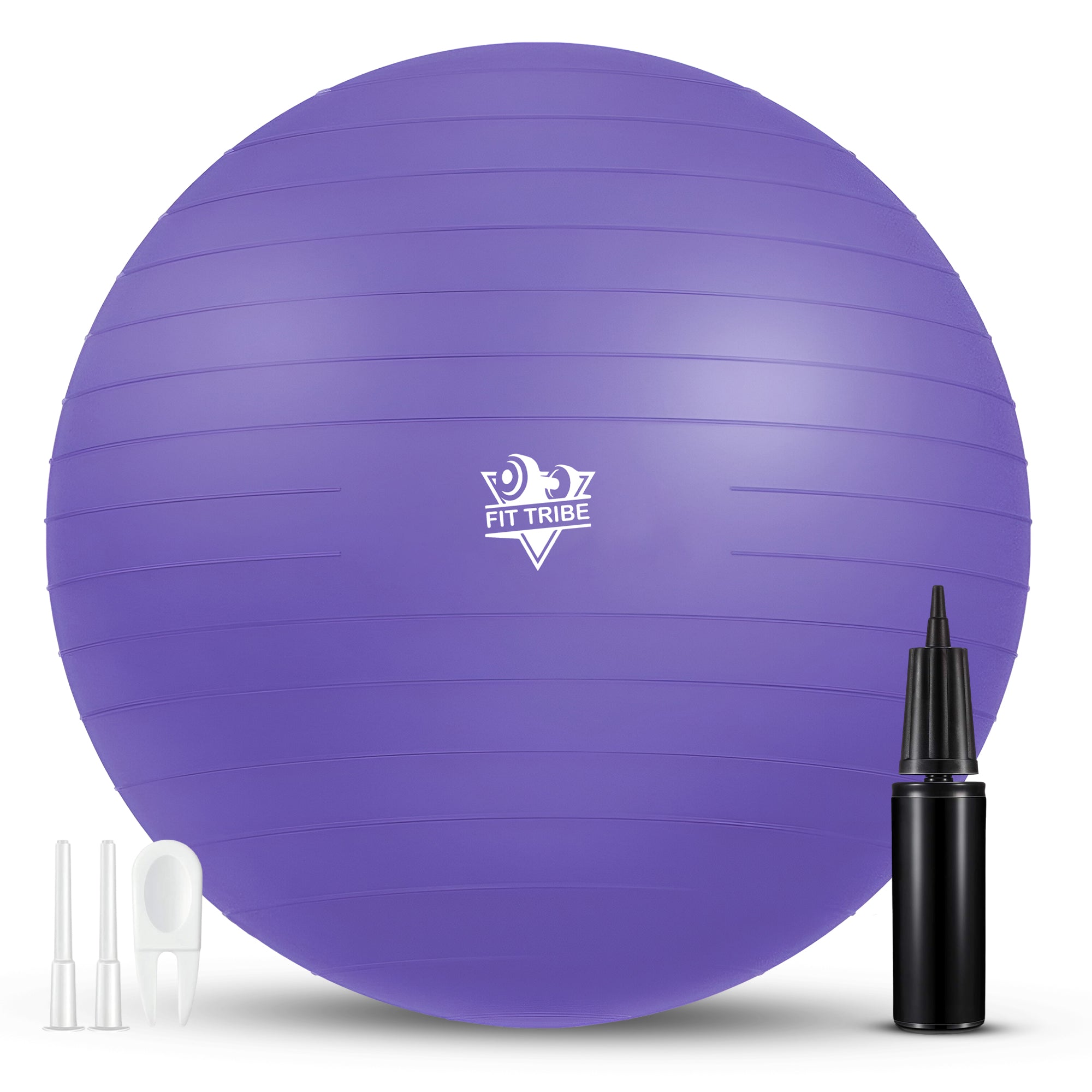 Yoga Ball - Anti Burst & Slip Resistant Stability Ball with Air Pump - Ideal for Pilates, Core, Balance, & Prenatal Exercise - Supports Up to 500kg - Home & Gym Use