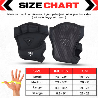 Weightlifting Gloves for Men & Women - Gym Gloves with Wrist Support, Breathable Fingerless Design & Anti-Slip Grip - Ideal for Fitness, Training, CrossFit & Home Workouts