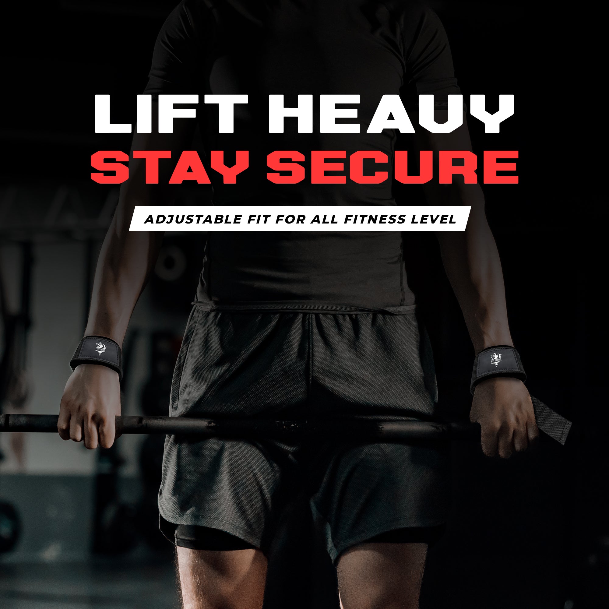 Neoprene Weight Lifting Straps for Men and Women - Adjustable Gym Wrist Support Straps for Powerlifting, Bodybuilding, Deadlifts, Shrugs, Rows - Durable Strength Training Accessories