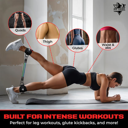 Ankle Straps for Resistance Training - Adjustable 310g Gym Straps for Cable Machines - Strengthen Glutes Hamstrings Thighs Calves - Workout Accessory for Men and Women