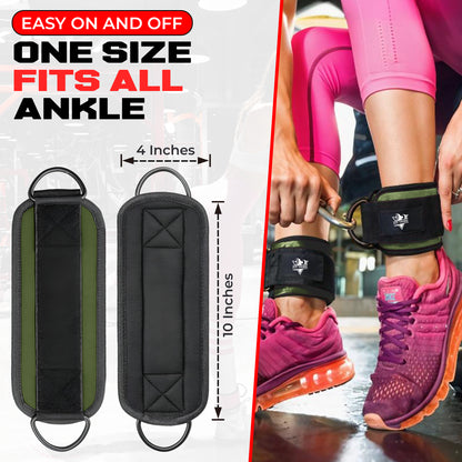 Ankle Straps for Resistance Training - Adjustable 310g Gym Straps for Cable Machines - Strengthen Glutes Hamstrings Thighs Calves - Workout Accessory for Men and Women