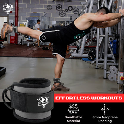 Ankle Straps for Resistance Training - Adjustable 310g Gym Straps for Cable Machines - Strengthen Glutes Hamstrings Thighs Calves - Workout Accessory for Men and Women