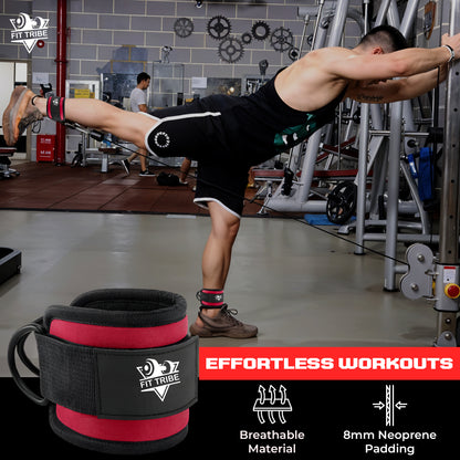 Ankle Straps for Resistance Training - Adjustable 310g Gym Straps for Cable Machines - Strengthen Glutes Hamstrings Thighs Calves - Workout Accessory for Men and Women