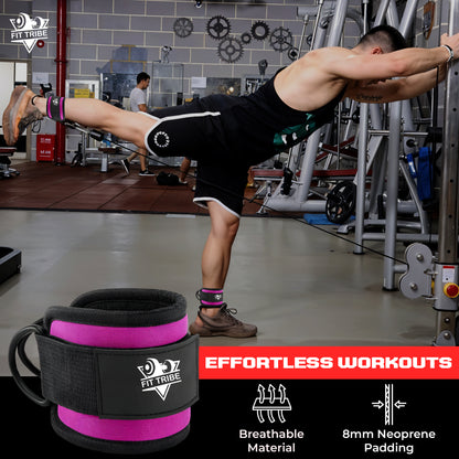 Ankle Straps for Resistance Training - Adjustable 310g Gym Straps for Cable Machines - Strengthen Glutes Hamstrings Thighs Calves - Workout Accessory for Men and Women