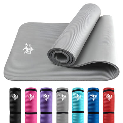 Thick Foam Yoga Mat - Non Slip Exercise Mat for Men & Women - Portable Fitness Mat for Home, Gym, Pilates & Stretching - Lightweight, Durable & Sweat Resistant with Carry Strap