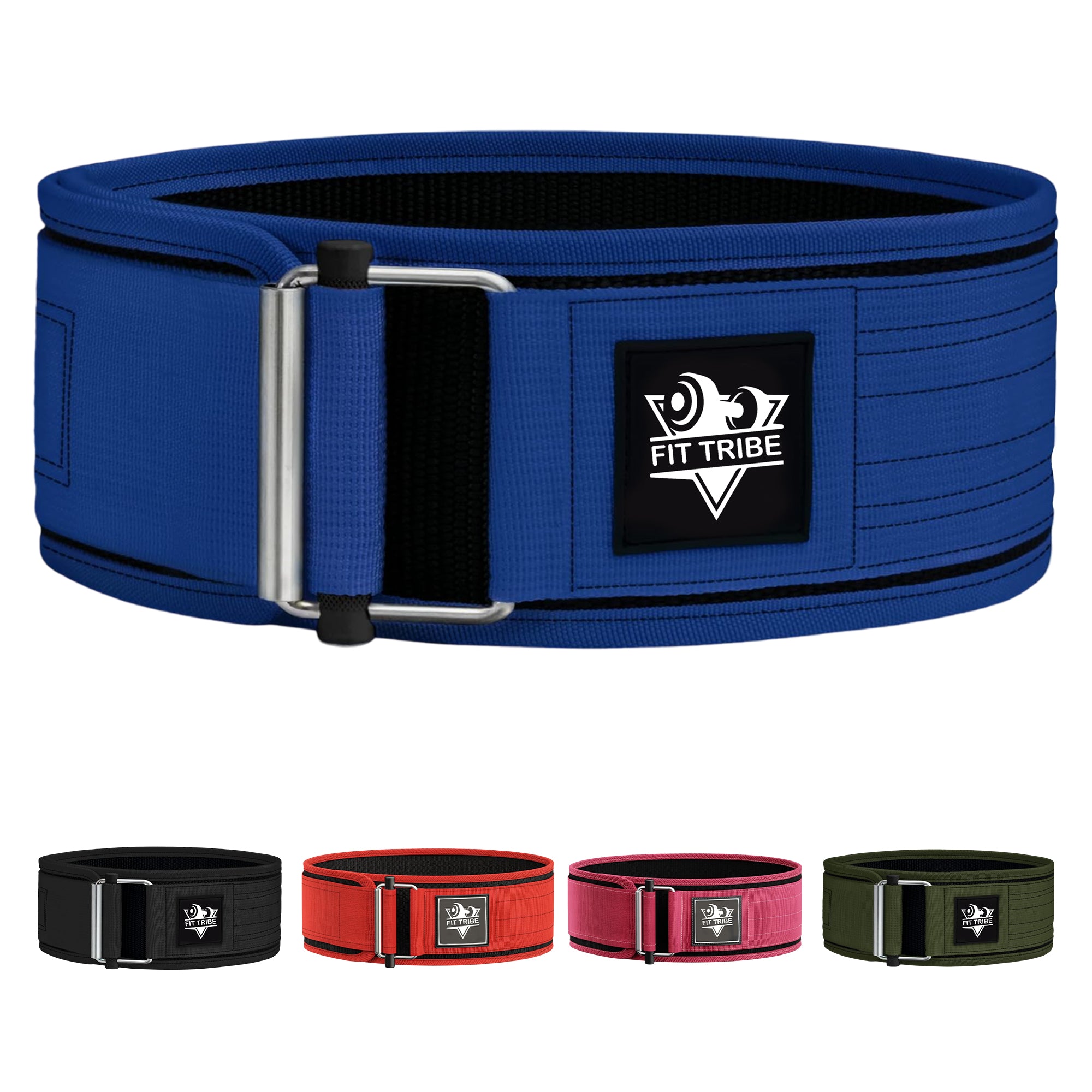 Adjustable Gym Belt - Weight Lifting Belt for Men and Women - Durable Nylon Powerlifting Belt with Self Locking Mechanism for Safe Strength Training