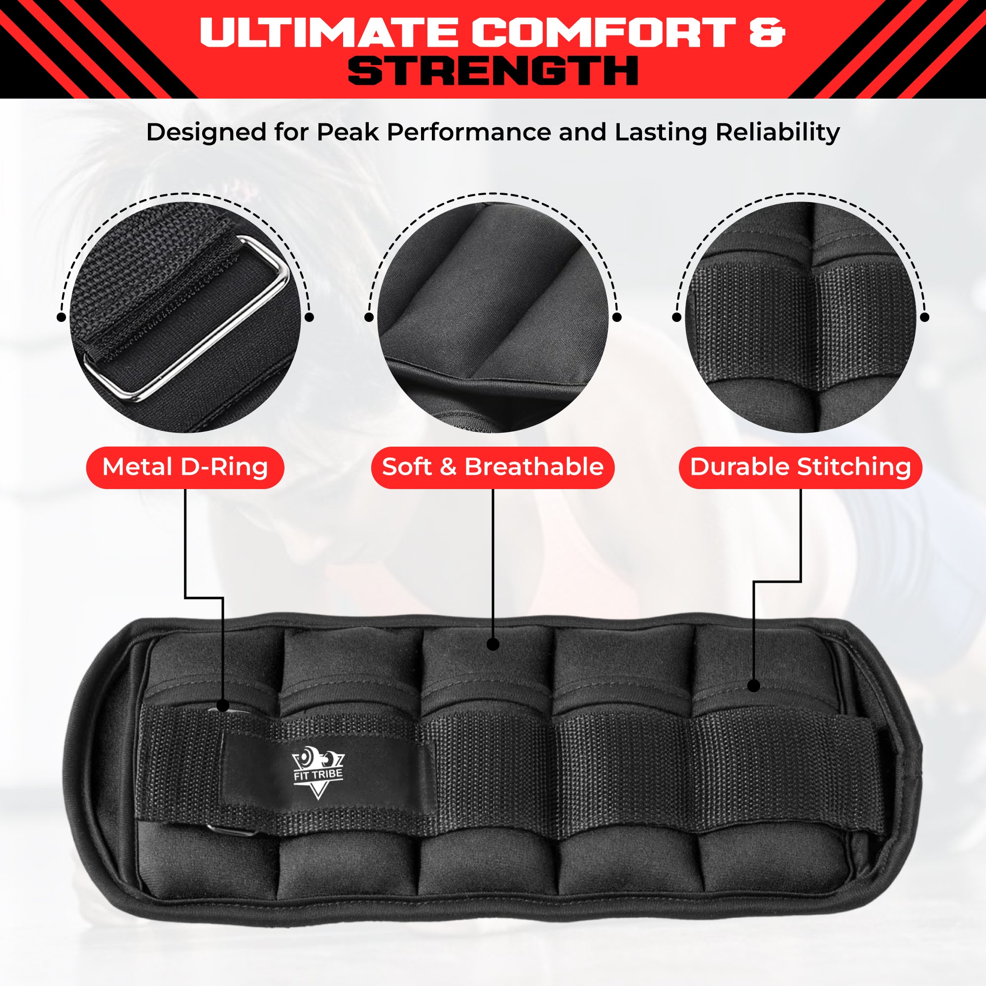 2pcs Adjustable Ankle Weights 1-5 lbs Each, 2-10 lbs Pair - Leg Weights for Strength Training, Walking, Jogging, Core Workouts - Secure, Comfortable Fit for Men & Women