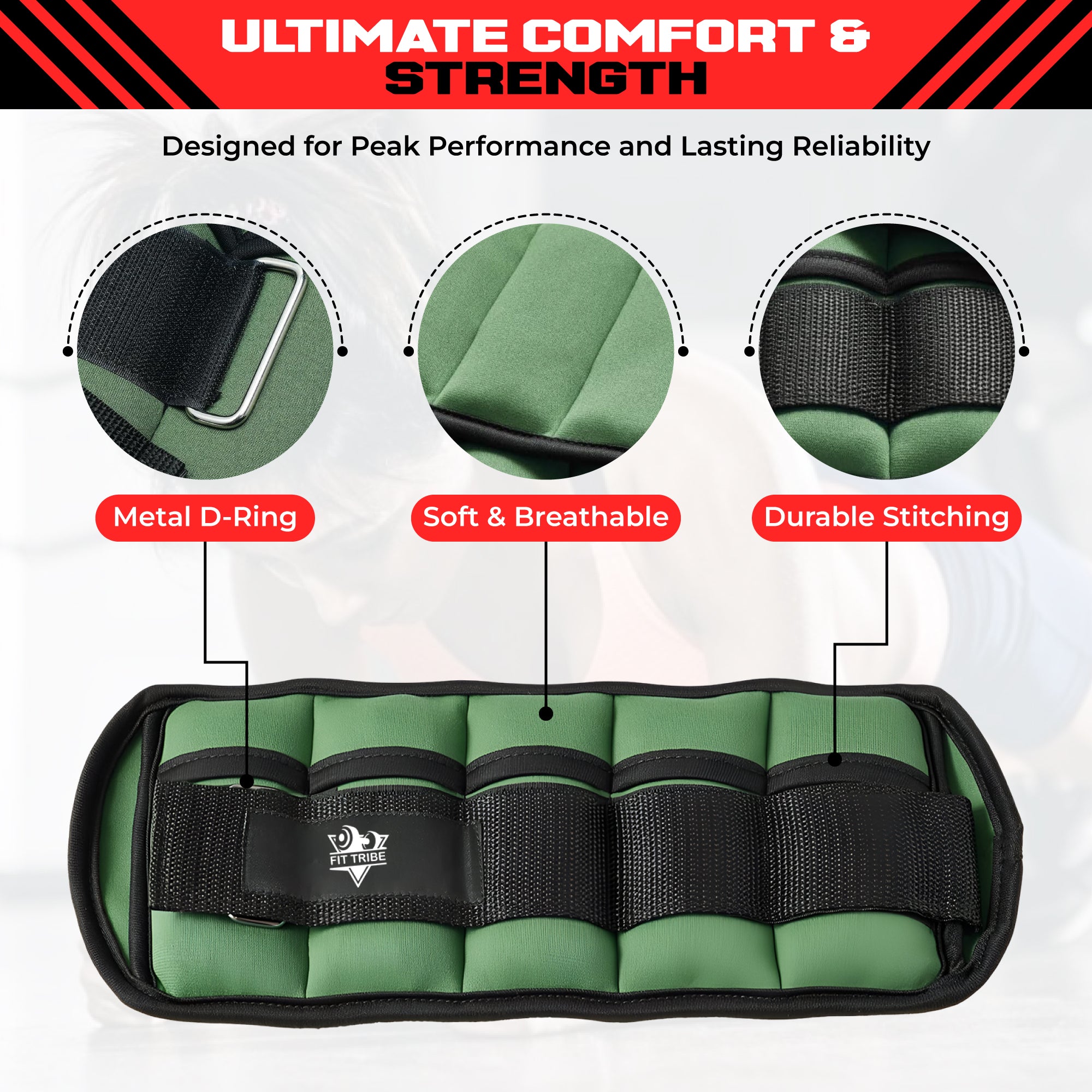 2pcs Adjustable Ankle Weights 1-5 lbs Each, 2-10 lbs Pair - Leg Weights for Strength Training, Walking, Jogging, Core Workouts - Secure, Comfortable Fit for Men & Women