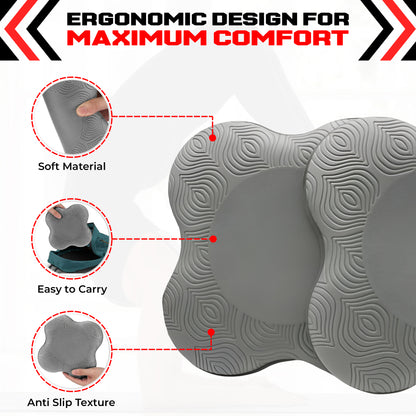 2PCS Yoga Knee Pads - Thick Foam Exercise Pads for Joint Protection - Non Slip Cushion for Knees Elbows Wrists and Hands - Lightweight Durable Workout Accessories for Pilates and Yoga
