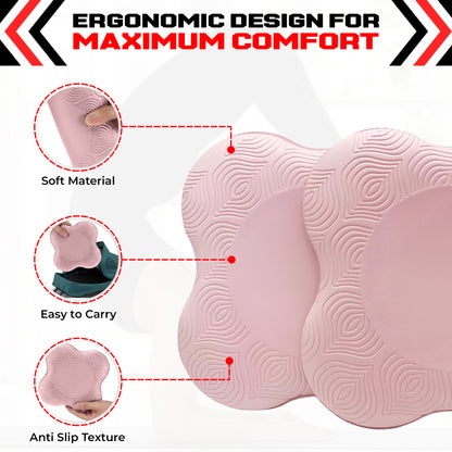 2PCS Yoga Knee Pads - Thick Foam Exercise Pads for Joint Protection - Non Slip Cushion for Knees Elbows Wrists and Hands - Lightweight Durable Workout Accessories for Pilates and Yoga