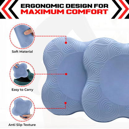 2PCS Yoga Knee Pads - Thick Foam Exercise Pads for Joint Protection - Non Slip Cushion for Knees Elbows Wrists and Hands - Lightweight Durable Workout Accessories for Pilates and Yoga