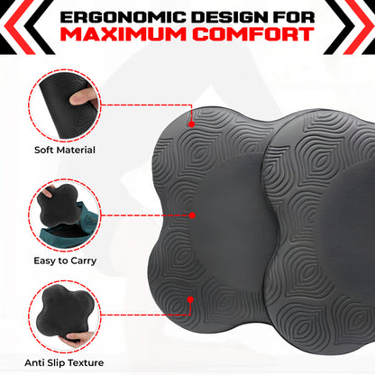 2PCS Yoga Knee Pads - Thick Foam Exercise Pads for Joint Protection - Non Slip Cushion for Knees Elbows Wrists and Hands - Lightweight Durable Workout Accessories for Pilates and Yoga