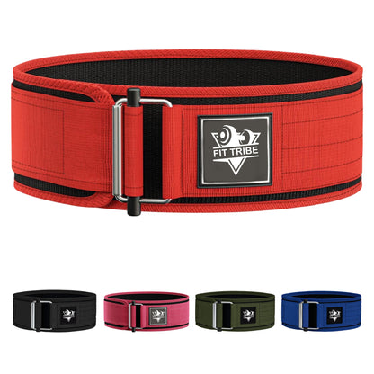 Adjustable Gym Belt - Weight Lifting Belt for Men and Women - Durable Nylon Powerlifting Belt with Self Locking Mechanism for Safe Strength Training