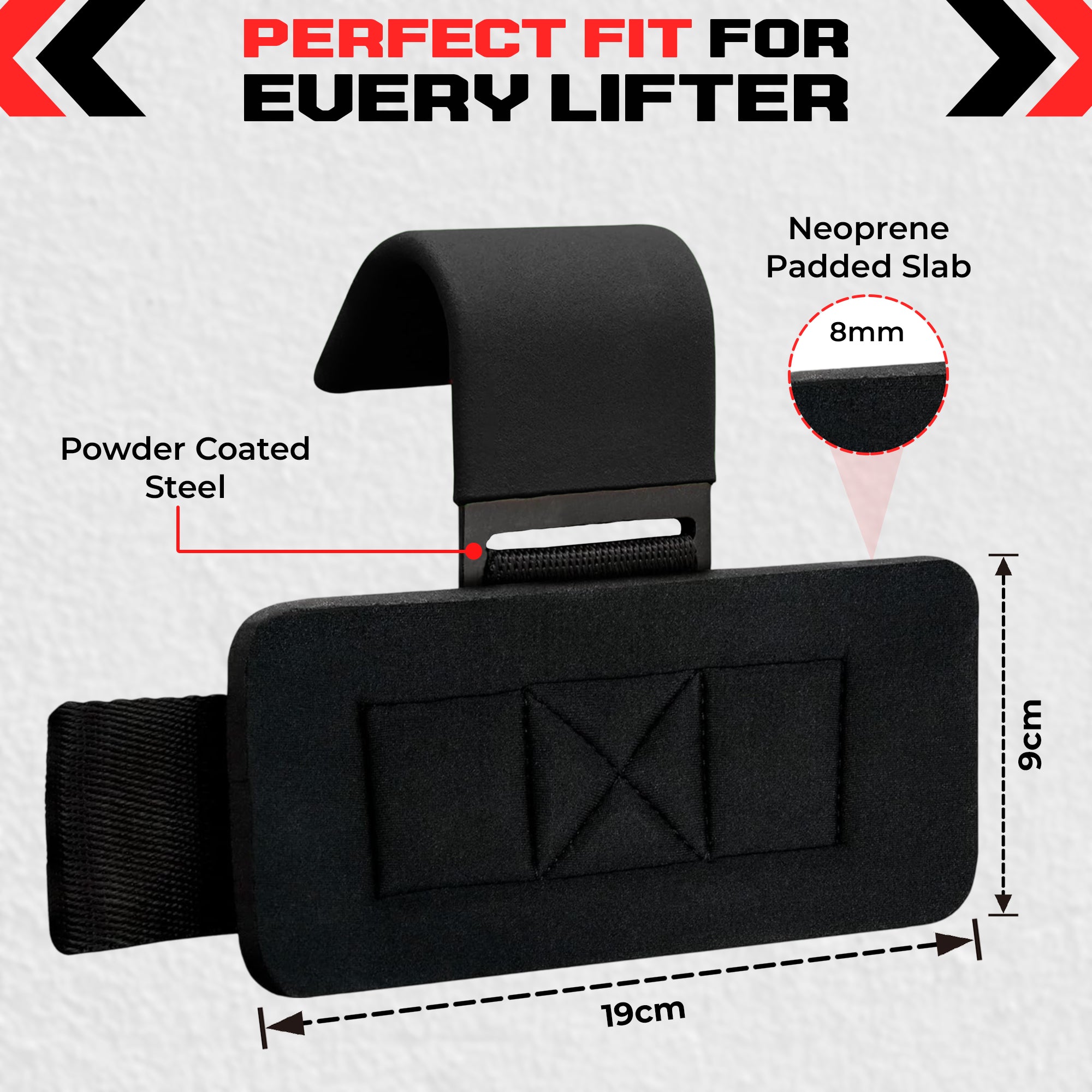 2pcs Weight Lifting Hooks - Heavy Duty Steel Gym Grips 540g with Non Slip Coating - Padded Wrist Support Straps - Perfect for Powerlifting, Deadlifts, Rows, Shrugs - Gym Accessories