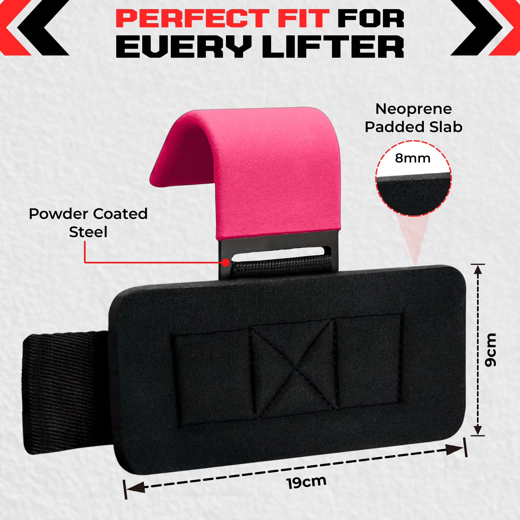 2pcs Weight Lifting Hooks - Heavy Duty Steel Gym Grips 540g with Non Slip Coating - Padded Wrist Support Straps - Perfect for Powerlifting, Deadlifts, Rows, Shrugs - Gym Accessories