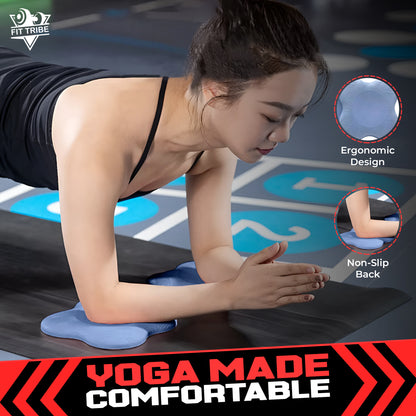 2PCS Yoga Knee Pads - Thick Foam Exercise Pads for Joint Protection - Non Slip Cushion for Knees Elbows Wrists and Hands - Lightweight Durable Workout Accessories for Pilates and Yoga